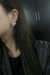 Parts of Four Stud Earrings 0.2 CT, Diamond Plate 1235-7-DA+DIA